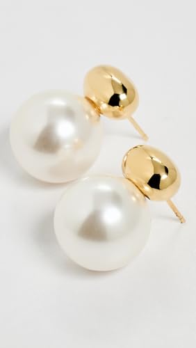 SHASHI Women's Gold Pearl Stud Drop Earrings3