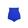 JINXUEER – Calcinha de biquíni feminina plus size de cintura alta com controle de forma e calcinha dobrável, Royalblue, 16