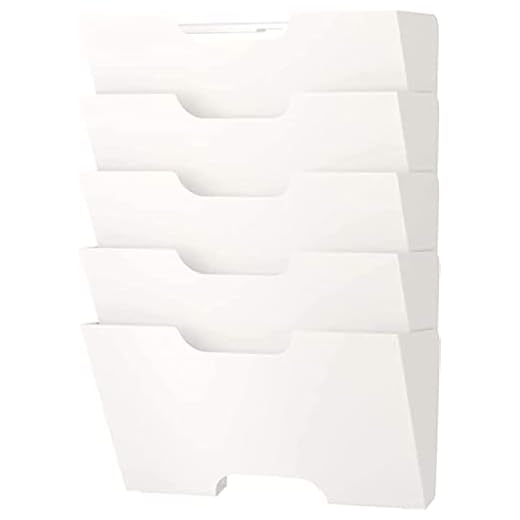 Ikea Kvissle 5 Shelve Metal Wall Magazine File Rack, White