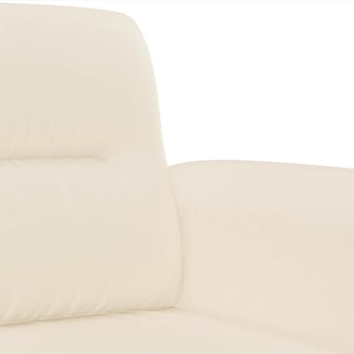 Mimdixy Modernes Sofa Wohnzimmer Couch,4-TLG. Sofagarnitur mit Kissen Beige Mikrofasergewebe – Bild 8