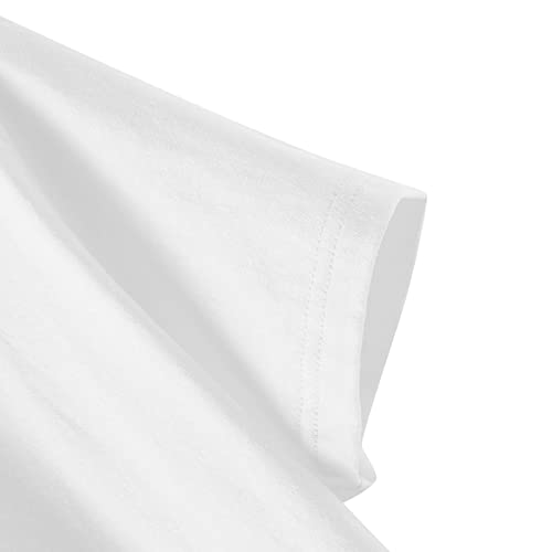 Camisa feminina folgada de ajuste relaxado para o verão outono manga curta 2023 roupas gola redonda