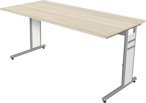 Form 4 Schreibtisch, manuell höheneinstellbar, Ahorn, Größe Tischplatte:160 x 80 cm