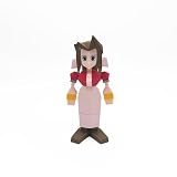 Figurine Aerith Final Fantasy 7 en style polygone rétro de 14 cm