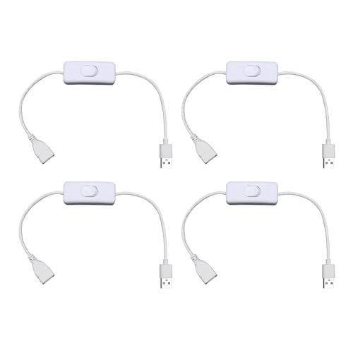 4Pcs Inline Cord Switch, AC120V 1A On/Off LED Light Switch Controller Suitable for Bedroom Table Lamp LED Desk Lights
