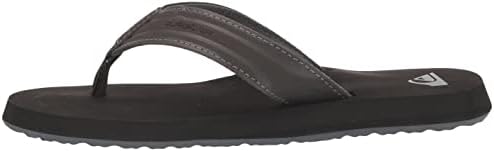 Quiksilver Boy's Youth Monkey Wrench Flip Flop Sandal (Little Big Kid), Grey/Black/Grey, 11 | Image 7