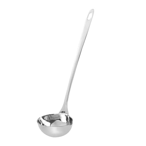 Unomor Stainless Steel Soup Ladle Pouring Spout Ladle Easy Transfer Lip for Cooking and Serving