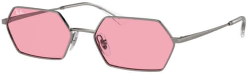 Ray-Ban RB3728 Sunglasses Bundle: RB 3728 YEVI 004/84 Gunmetal/Pink Polyamide Standard and Eyewear Cleaning Kit