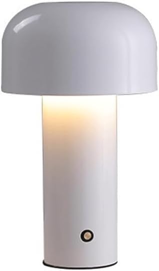 Listado de Departamento de blancos para comprar hoy. 37 GLOWZE - Lámpara de noche para recámara, con protección para los ojos, lámpara acrílica de metal, acogedora y moderna, recámara de departamento (blanco)