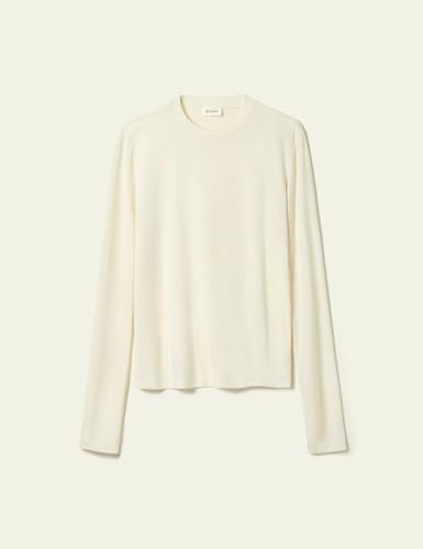 Image of LilySilk Women Silk Breeze Jersey T-Shirt Long Sleeves Slim Fit Tee Ladies Soft and Stretch Round Neck