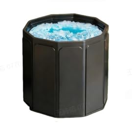DoCred Ice Bath Tub, 31.5" W x 27.5" H Hot & Cold Plunge Tub with Inflatable seat Cushion for Adults, Multiple Layered Portable Hot Tubs for for Home, Indoor & Outdoor