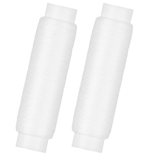 2PCS Fishing Thread Clear String, 0.2mm/1640 FT Invisible Fishing Bait Elastic Thread Line & Strong Fishing Line for Salmon, Sturgeon, Catfish, Bass, No-Knots Nylon Fishing String Bait Keeper Thread