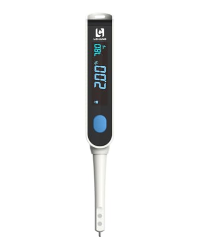 LOHAND Digital Salinity Meter, Range: 0-10%/100ppt, Platinum Electrode