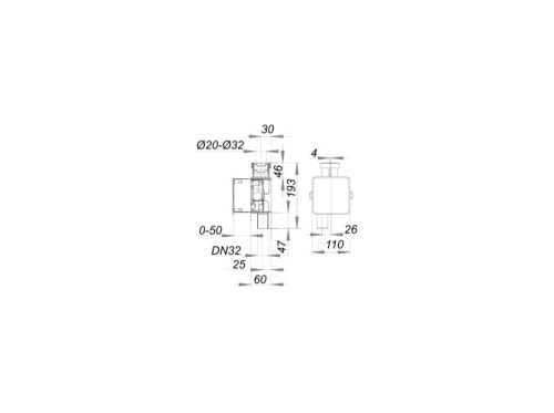 Wandeinbau-Kondensat-Siphon Dallmer 138, DN 32