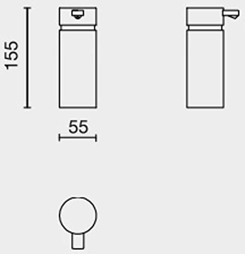 ZACK 40079 "SCALA" Lotionspender, Edelstahl hochglänzend, ø 5, 5 - Höhe 15, 5 cm
