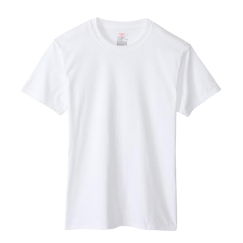 [Hanes] ヘインズ 3P クルーネック Tシャツ 3枚組 メンズ インナー パックT 綿100％ HM1EY701(WH-ホワイト、M)（Amazon）