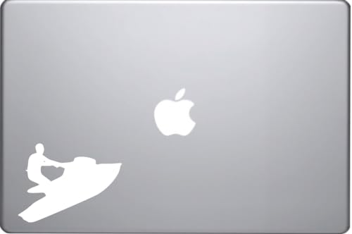 Image of Custom Decal Car for Waverunner Jetski /Car, Truck, Funny, Tumbler, Window, Motorcycle, Helmet, Bumper, Decal for Laptop, Phone, Home Decoration / 4 in x 4 in /White / # 741