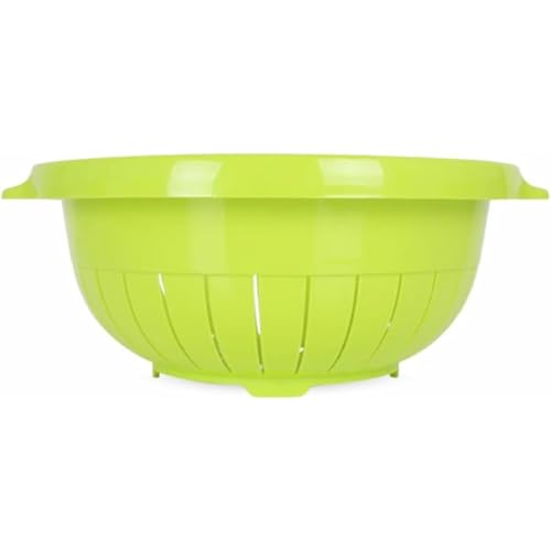 PARENCE.- Passoire de Cuisine avec 2 Poignées – 27x30x11cm – Égouttoir Rond en Plastique Résistant – Idéal pour Pâtes, Légumes et Fruits – Léger...