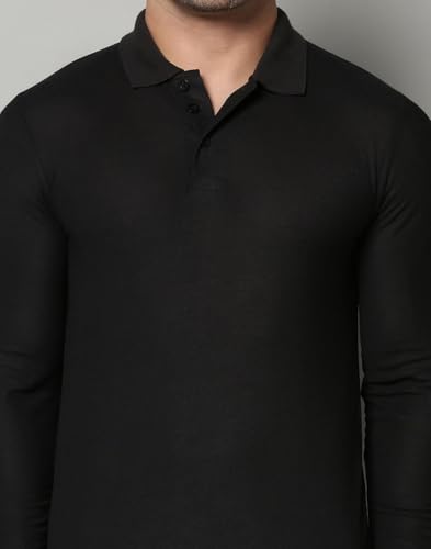 Image of INKKR Men's Combo Polo Neck Cotton Blend Solid T-Shirt (Pack of 2)