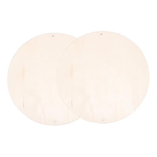 KONTONTY 2pcs Round Clay Wooden Boards Handmade Slab Roller for DIY Sculpting Kit
