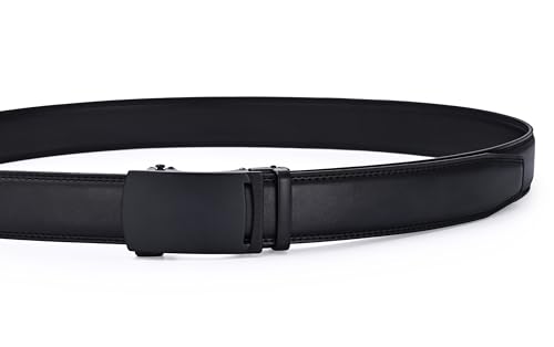 Image of Men's Belt, Ratchet Dress Casual Belt with Adjustable Automatic Buckle Trim to Fit