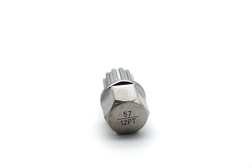Image of TEMO 57 /12Pt Wheel Lock Lugnut Anti-Theft Lug Nut Screw Removal Key Socket S3057 for Vw Audi