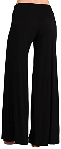 HEYHUN Womens Casual Tie Dye Solid Wide Leg Bottom Boho Hippie Lounge Palazzo Pants S-3XL3