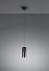 Trio Leuchten Pendelleuchte Robin 310600132, Metall Schwarz matt, Glas rauchfarbig, exkl. 1x E27