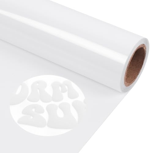 TORC White Puff HTV - 12 x 5ft 3D Puff Heat Transfer Vinyl for T-Shirts DIY Crafts - Compatible with All Cutter Machines Easy to Cut Weed & Iron On for Vibrant Vinyl Designs