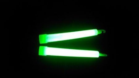 25 6' Thick Glow Light Sticks- Green