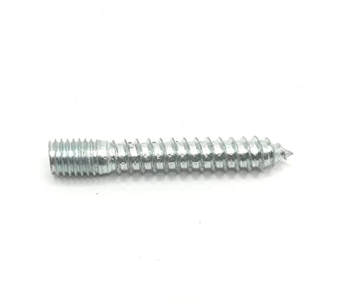 Image of Hanger Bolt M10x60 Silvery Double Headed Bolt Self-Tapping Screw for Furniture 12Pcs