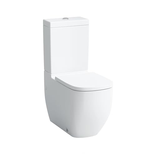 LAUFEN Palomba Stand-WC, Tiefspüler, für aufgesetzte Spülkasten, spülrandlos, Abgang waagrecht/senkrecht, 700x360x430mm, H8248014000001, Farbe: Weiß