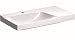 Produktbild Geberit Xeno 2 Waschtisch, Ablagfläche rechts, mit Hahnloch, ohne Überlauf, 90x48 cm Weiss mit KeraTect, 500533011-500.533.01.1