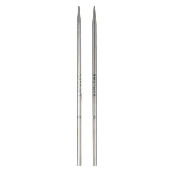KnitPro The Mindful Collection Interchangeable Circular Needles 5" (13cm), Silver, 3.00mm