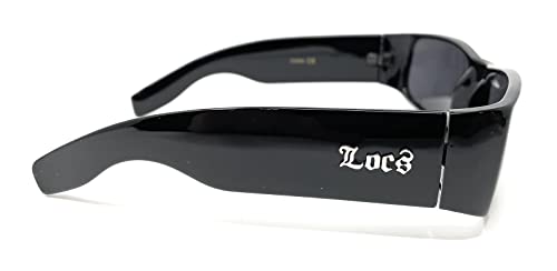 Locs Mens Gangster Super Dark Lens Sunglasses Black Hardcore Motorcycle Shades 90064