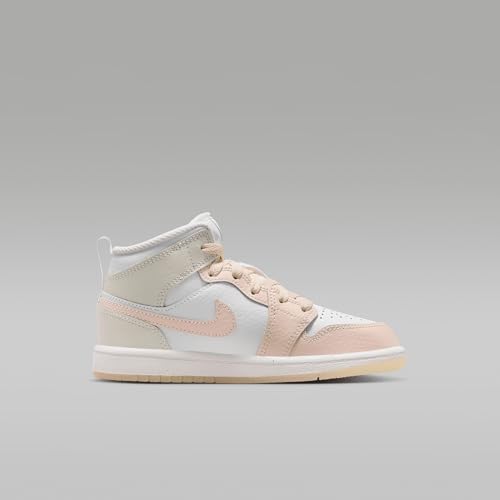 Jordan 1 Mid SE Little Kids' Shoes (HJ5942-100, Sail/Sea Glass/Glacier Blue/Guava Ice)3