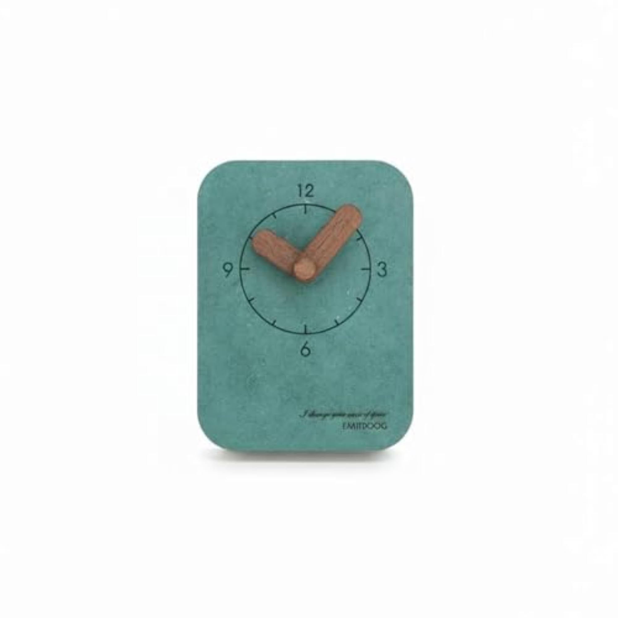 Minimalist Eco-Friendly Silent Desk Clock, Green