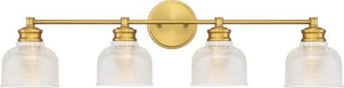 Meridian M80036NB Vanity, 4-Light 240 Total Watts, Natural Brass