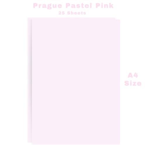 Image of CVANU Premium A4 Color Paper Sheets Prague Pastel Pink 120 GSM Color Art Papers for Kids DIY Arts and Crafts| Scrapbooking| Card Making (Pack of 25)