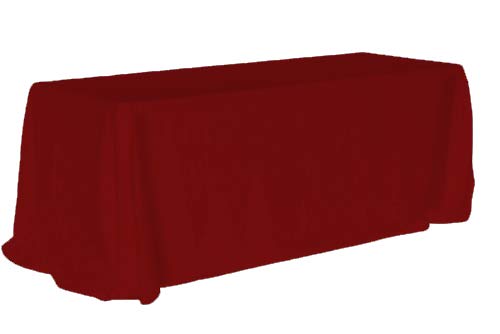 Sterling Mill Seamless Finish Polyester Rectangle Tablecloth for Dinner Banquets Engagement Parties Weddings - White & Black (Christmas Red, 52"x90" Rectangle)