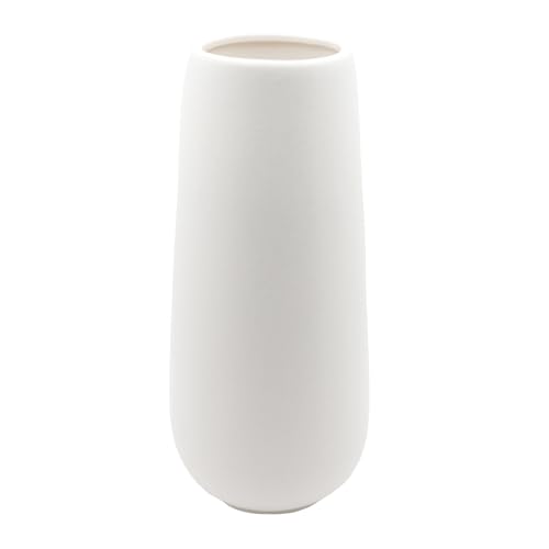 Vaso in ceramica bianco alto 28 cm con superficie smerigliata, vasi di fiori moderni per la decorazione di tavoli interni, vasi decorativi per erba pampa, vaso boho per fiori freschi fiori secchi