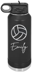 Engraved Water Bottle, Personalized Volleyball Water Bottle, 32oz Etched Water Bottle, Lot's of colors