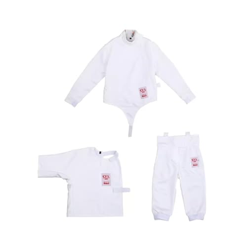 KXJPIZIYB Traje de Esgrima Profesional de 3 Piezas, Traje Uniforme de Esgrima 350N, para Entrenamiento Diario de Florete/Espada/Sable, Mano Derecha(52#)