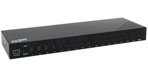 EX-12276HMS HUB métallique USB 3.2 Gen 2 à 16 Ports avec 16 connecteurs C pour atelier