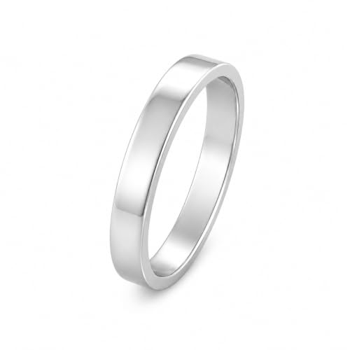 Image of 925 Sterling Silver Plain Band Ring for Men & Women | Pure Silver Unisex | Hallmarked Silver Ring for Daily Use | Gift for him her | Chandi Ring | Thumb Ring |Couple Rings