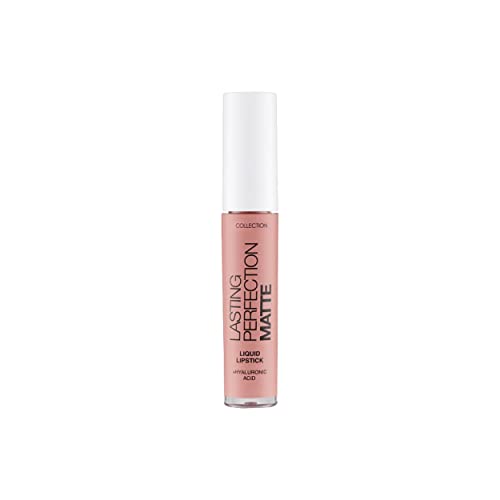 Collection Cosmetics Lasting Perfection Matte Liquid Lipstick, Moisturising, Transfer-Proof, 3.5ml, Secretive