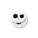Nightmare Before Christmas Jack Skellington Button (One Size) (White/Black)