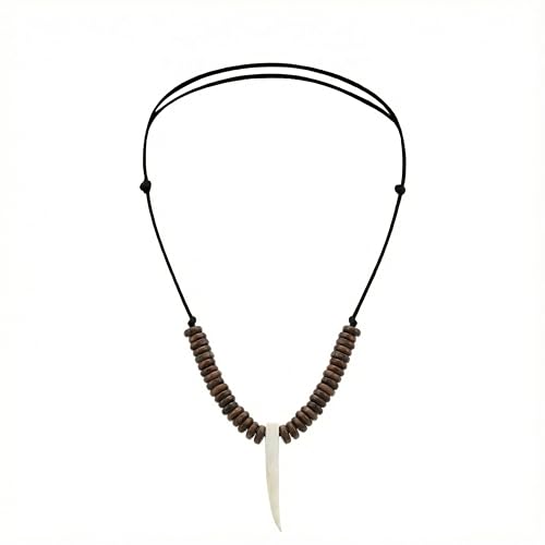 Collier tribal en perles en bois le cadeau d'Halloween idéal