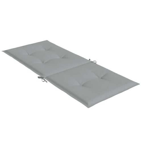 Coussin de chaise dossier haut gris clair mélangé en polyester premium - 6