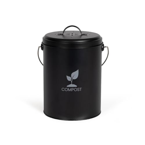 Seau À Compost De Cuisine 6l Noir - MES154N