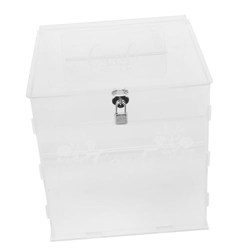 FOYTOKI Card Holder for Wedding Acrylic Wedding Card Box Lockable Storage Elegant Functional